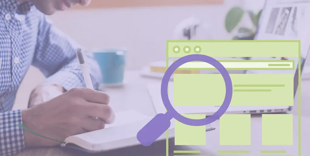 A man writes in a journal at his desk at work