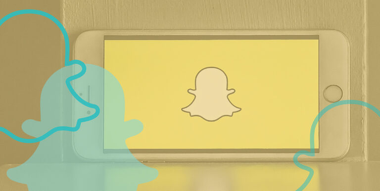 An iPhone displays the SnapChat ghost