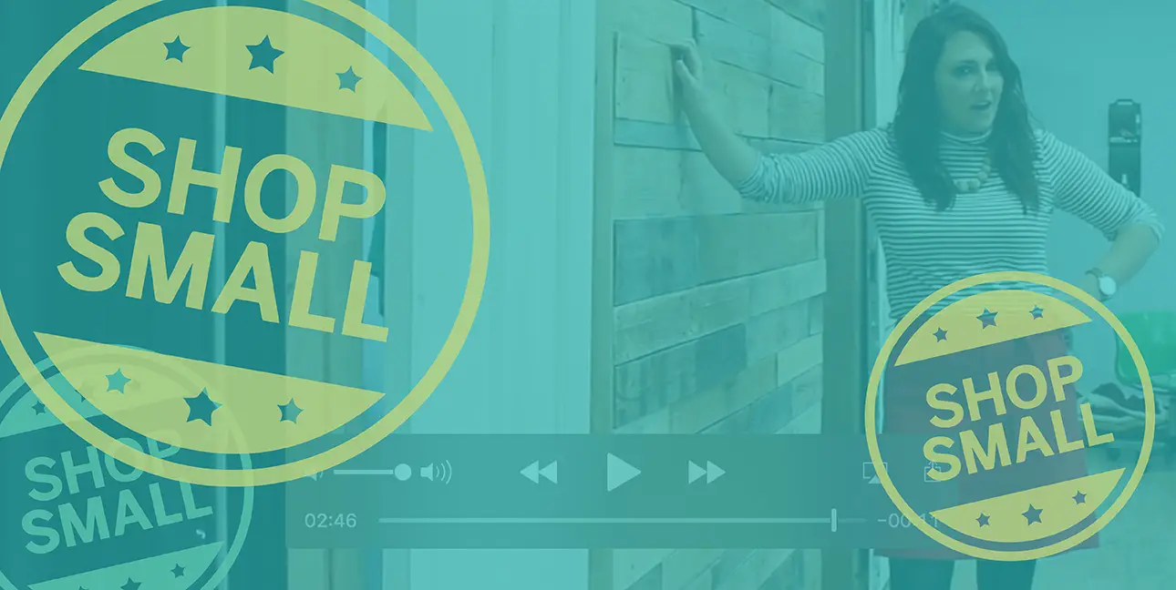 Kim Bode talks about small businesses in the 8THIRTYFOUR office