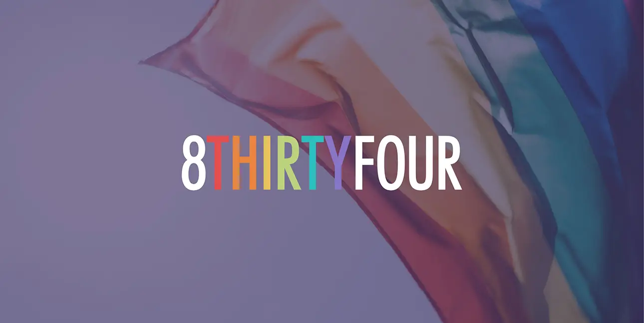 A graphic inspired by Pride Month colors.