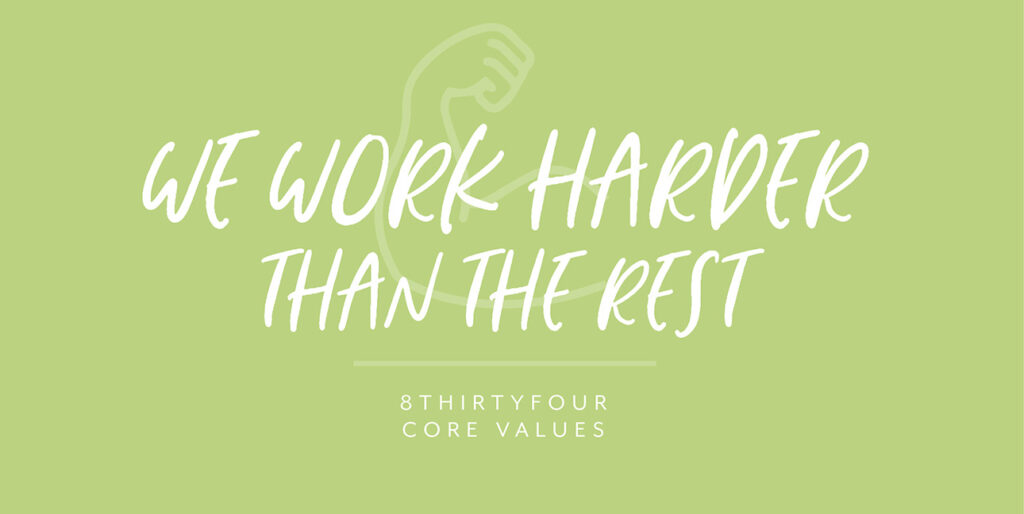 The core value written against a bright green background.