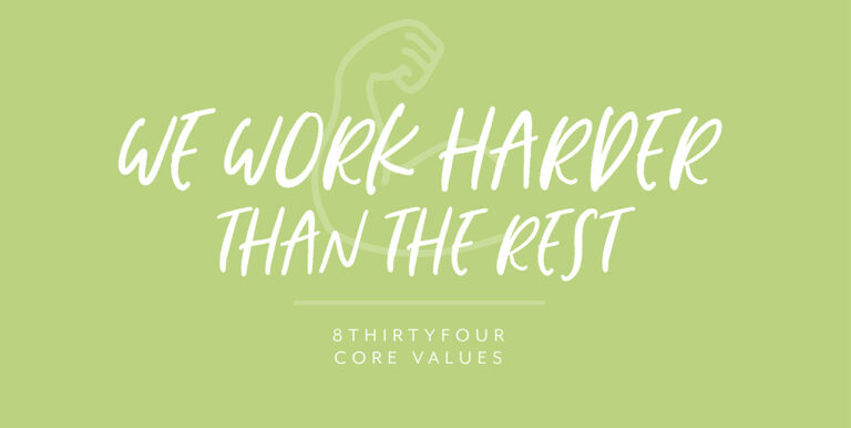 The core value written against a bright green background.