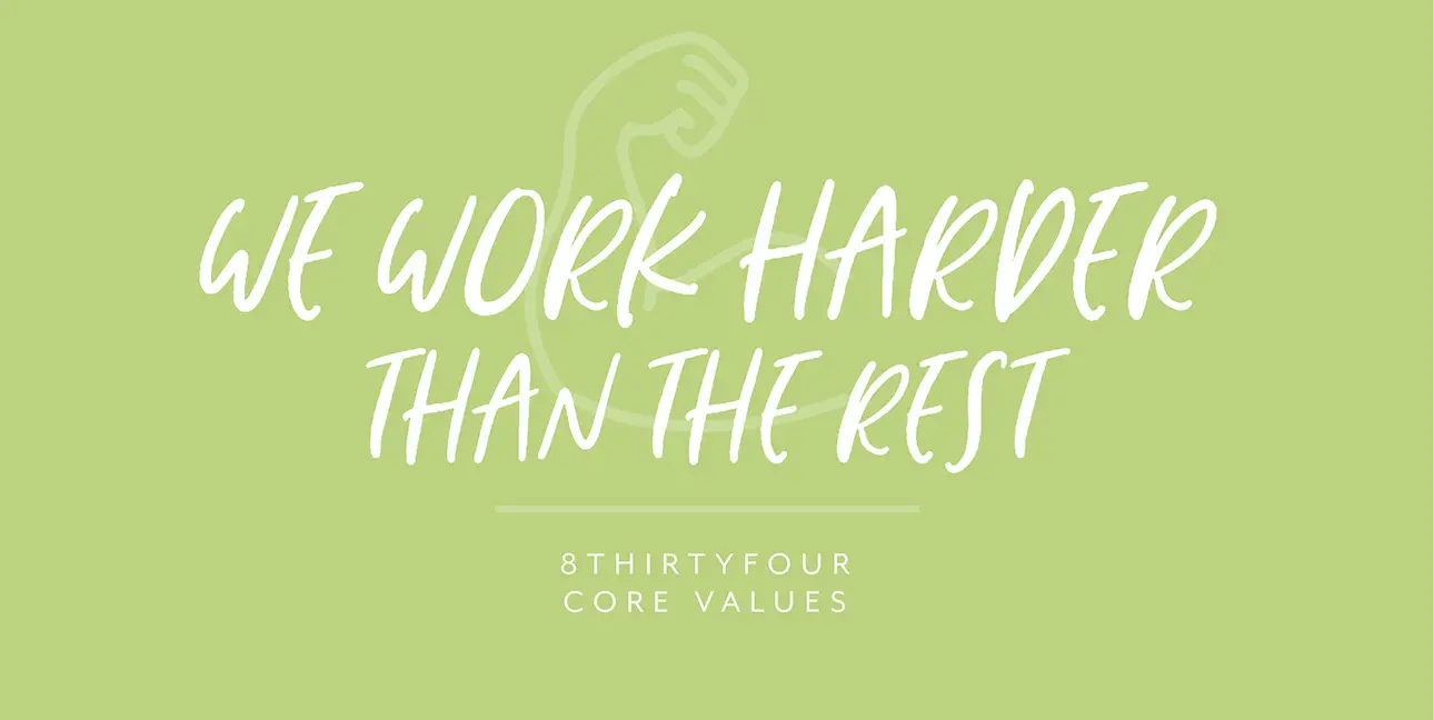 The core value written against a bright green background.