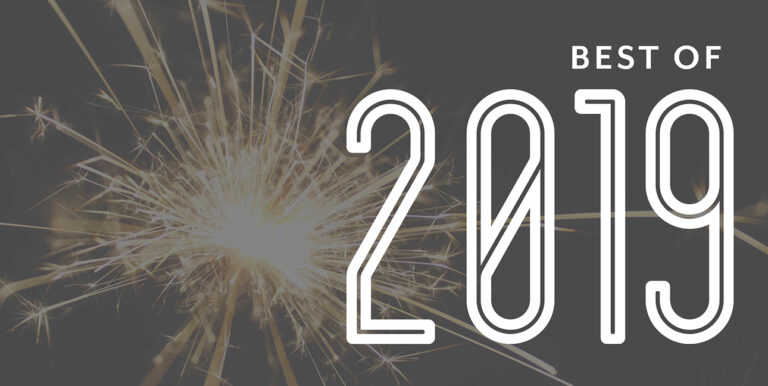An image of a firework with the words "Best of 2019" on top.