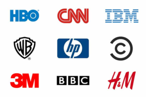 A conglomeration of plain logos.