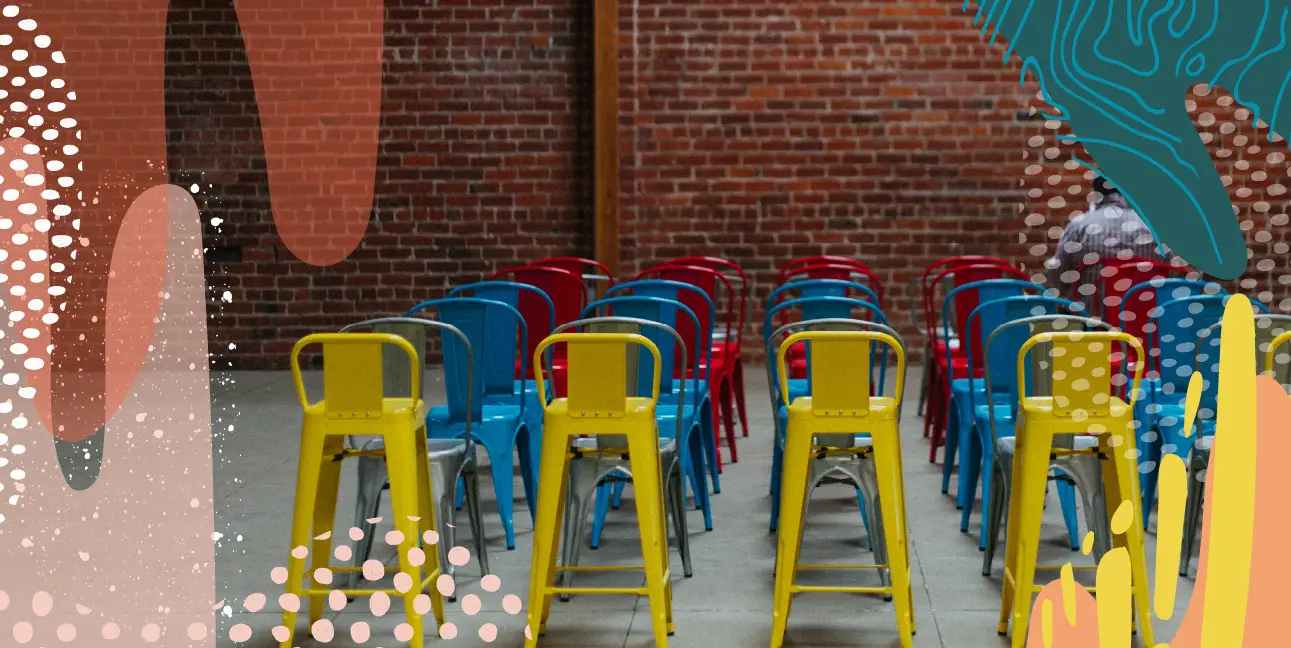 Empty chairs in room