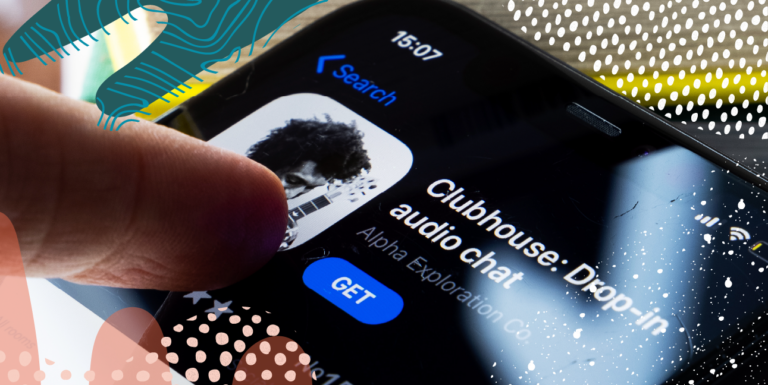 Phone with Clubhouse App