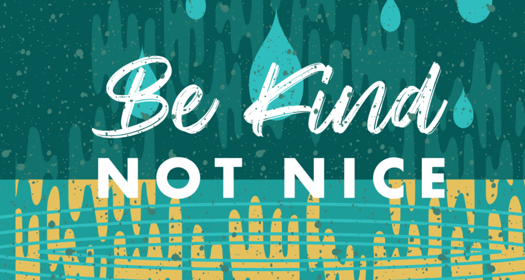 Words on a pretty design with raindrops