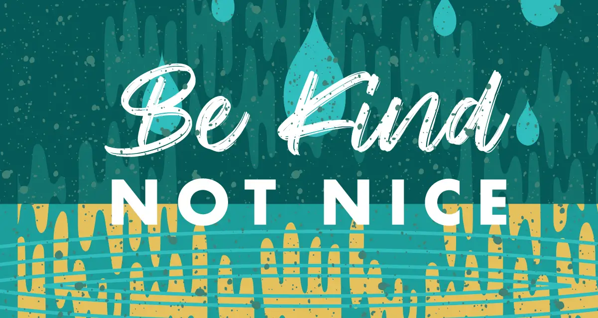 Words on a pretty design with raindrops