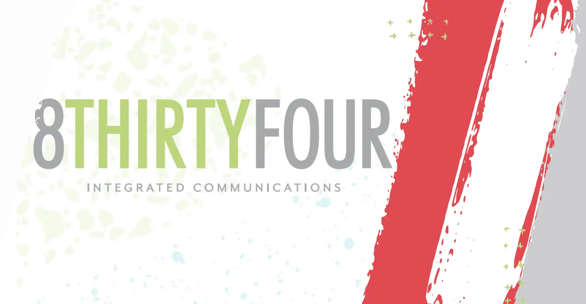 8THIRTYFOUR logo with brush strokes