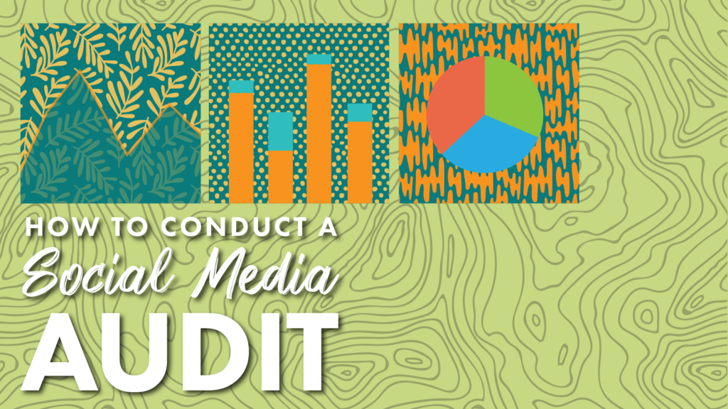 Text reads, "How to conduct a social media audit."