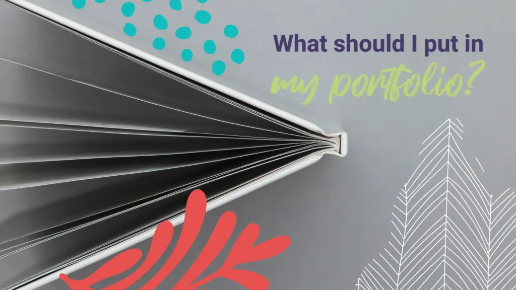 A portfolio stand open on a desk "What Should I Put in My Portfolio"