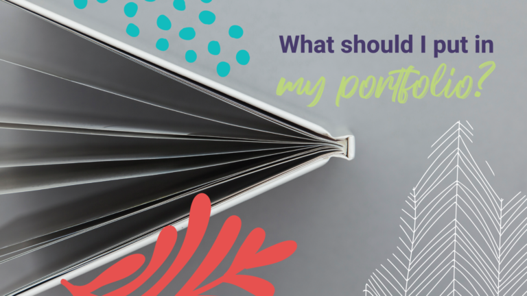 A portfolio stand open on a desk "What Should I Put in My Portfolio"