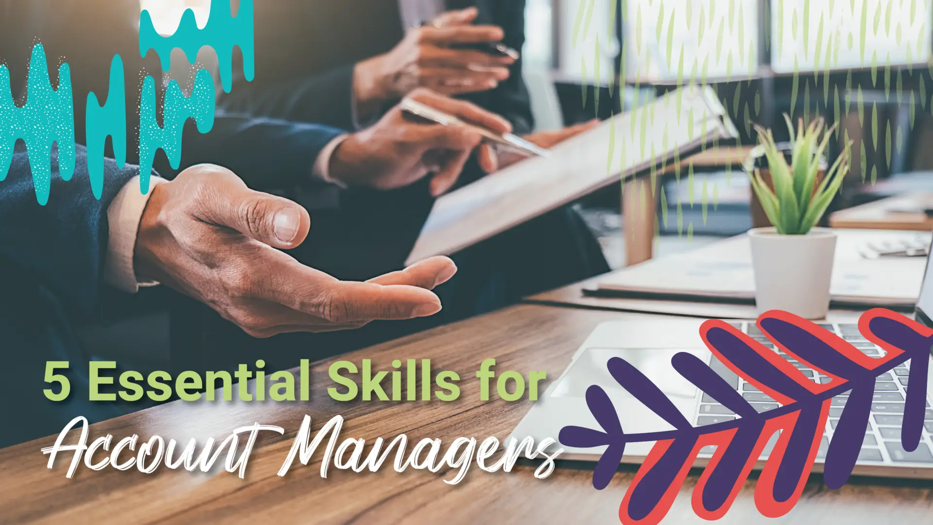 Hands waving in motion during a business meeting