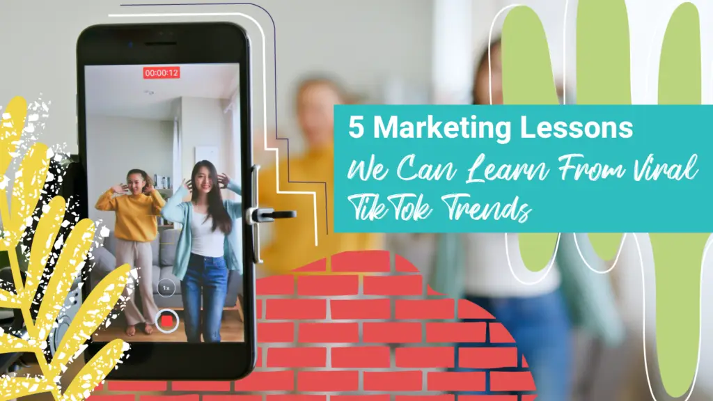 A phone sits on a tripod as two teens perform a viral tiktok dance "5 Marketing Lessons We Can Learn from TikTok Viral Trends"