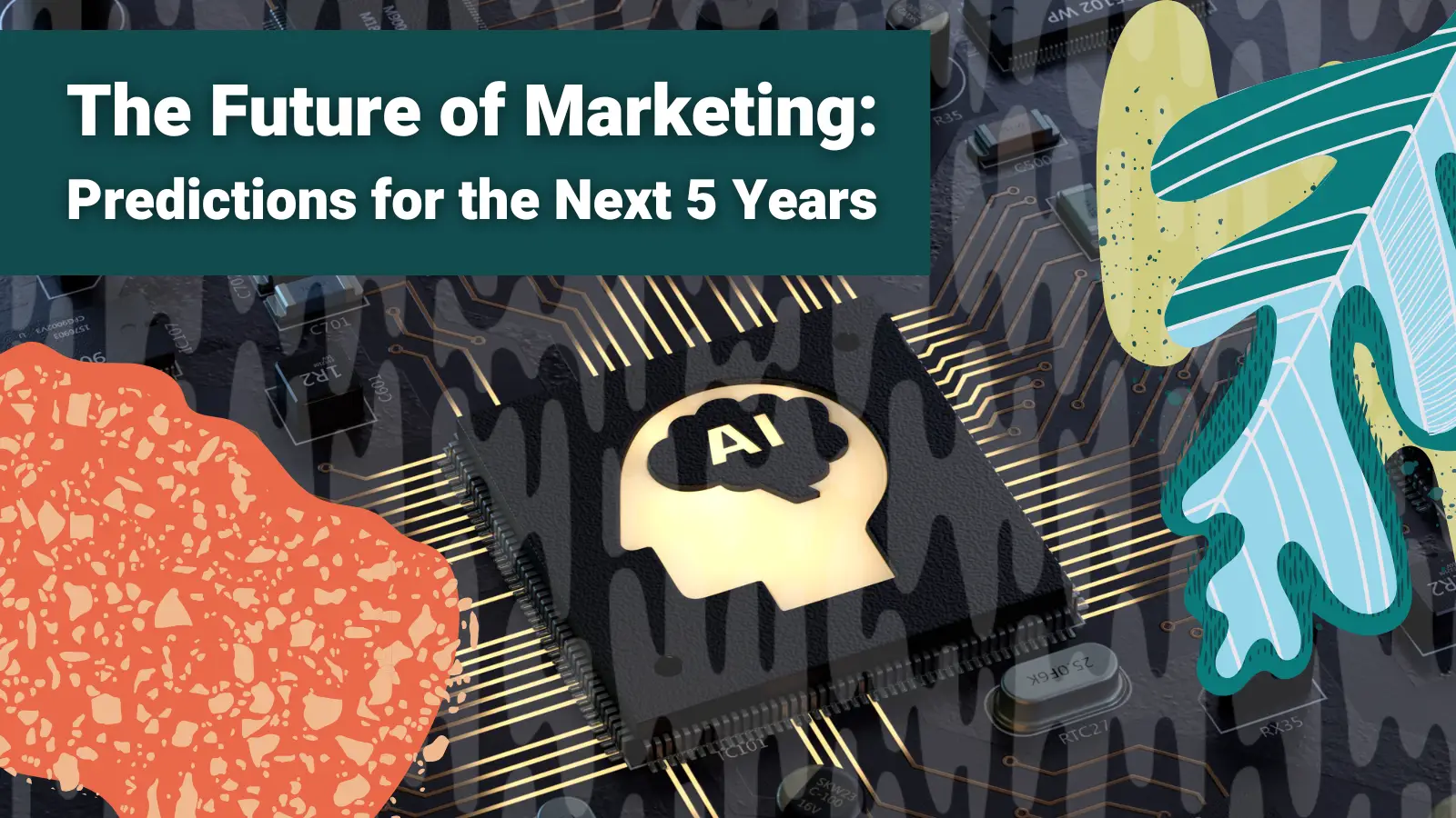 Cartoon thinking Icon, text over it reads: The future of marketing: prediction of marketing for the next 5 years