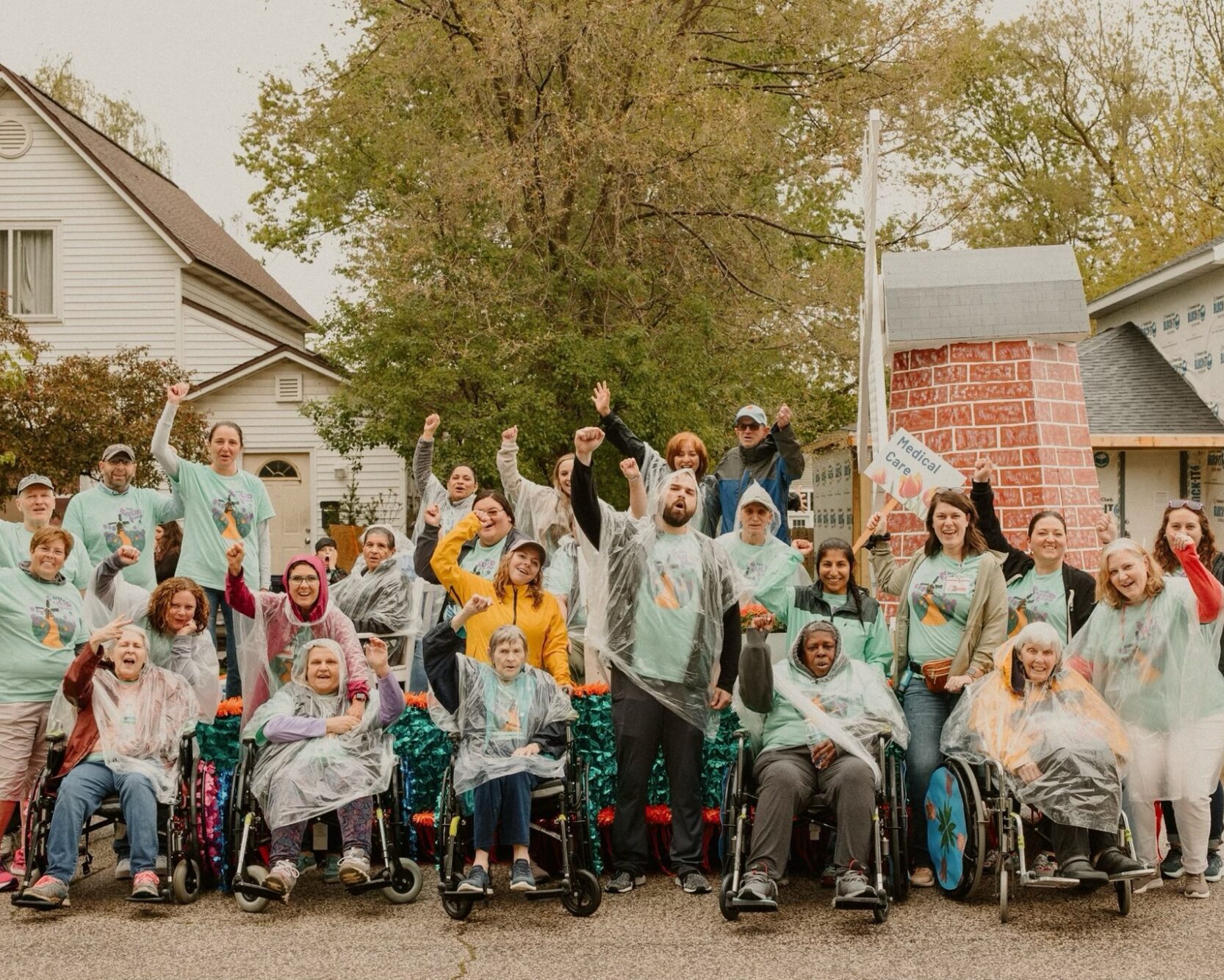 a large group of people wearing LifeCircles PACE tshirts