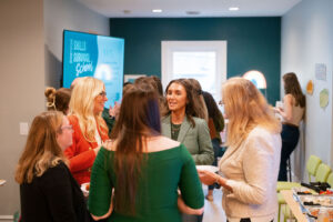 group of women talking