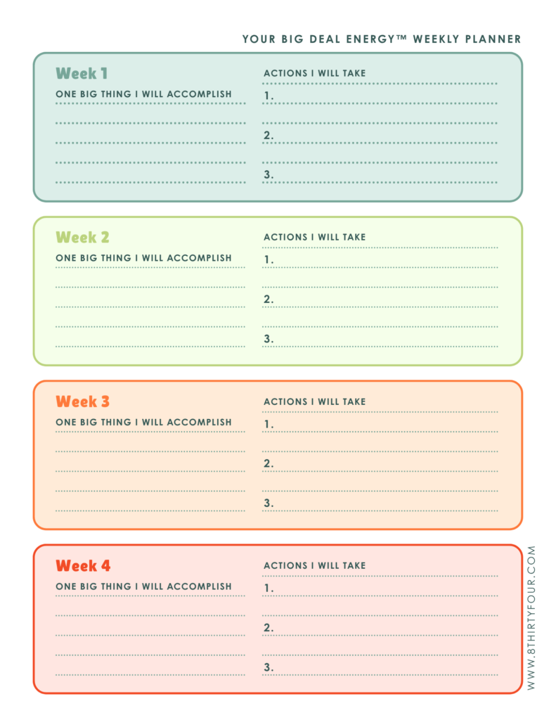 Weekly and Monthly Planner Templates